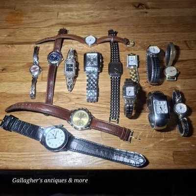 Lote de relojes sin probar para hombre mujer vintage modernos correas de reloj piezas # 203 Foto 1 de 4
