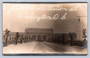 K1/ Washington D.C. RPPC  Postcard c1910 Pennsylvania Railroad Depot 295 - Picture 1 of 4