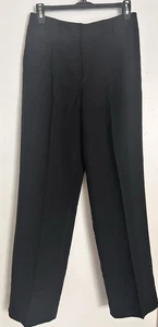 MNG Mango Pants Women's Straight Leg Black Pleated Size 2 - Picture 1 of 7