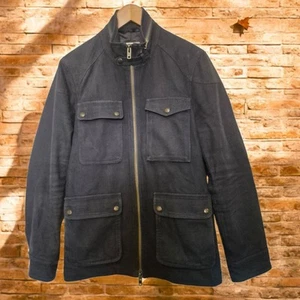 Reiss Parsons Herren Chore Jacke Navy Baumwolle Medium - Bild 1 von 13