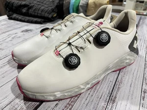 Men’s G/Fore Golf Shoes Sz 12 Great Condition White Pink Leather - Picture 1 of 9