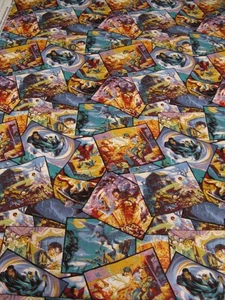 Harry Potter 100% Cotton Fabric Wizarding World Scenes Toss BY THE YARD - Picture 1 of 4