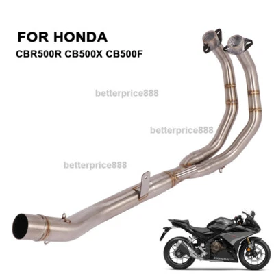 For Honda CB500X CB500F CBR500R Exhaust Link Pipe Modified Full Exhaust System - Image 1 of 4