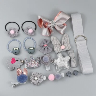 Nova Moda 18 Peças Conjunto de Grampo de Cabelo Acessórios de Cabelo Bonitos Roupa de Cabeça para Meninas - Imagem 1 de 2