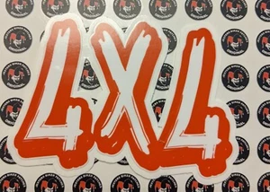 4 x 4 Vinyl Aufkleber Off Road rot - Bild 1 von 1