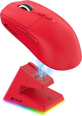 ATTACK SHARK X6 Tri-Mode 26K DPI PAW3395 Wireless Gaming Mouse & Charging Base - Image 1 of 4