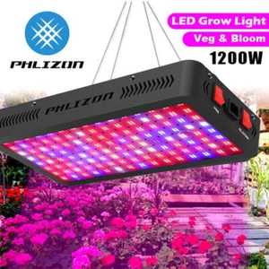 Phlizon 1200W LED Grow Light Full Spectrum Indoor Plants Veg Bloom Flower Lamp - Picture 1 of 30
