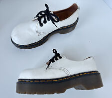 Vintage 90s Doc Dr. Martens White Chunky Platform Steel Toe Shoes England UK 6