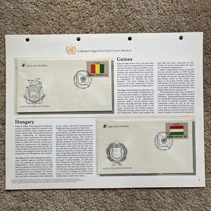1980 GUINEA & HUNGARY Flags of The United Nations First Day Issue Envelope Stamp - Picture 1 of 9