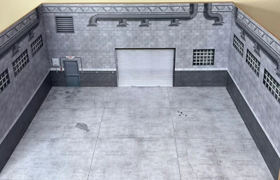 Pegatina de pared de garaje escala 1/10 RC completa tienda de metal calcomanía impresa exhibición gráfica Foto 1 de 4