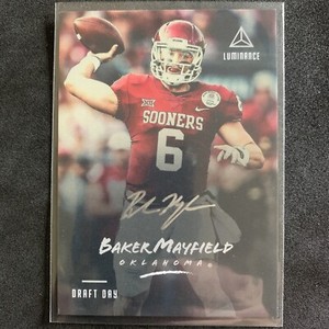 2018 Panini Luminance - Draft Day Signatures Silver #RI-BM Baker Mayfield...