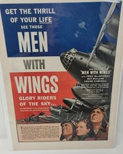 Men With Wings Movie Advertisement Adolph Zukor Andy Devine Lynne Overman