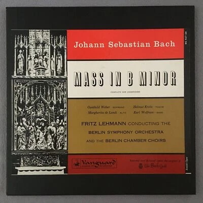 C244 Bach Mass in B Minor Weber Lehmann 2LP Vanguard BG 527/28 - Image 1 of 4