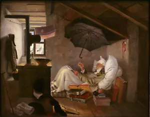 Der arme Dichter von Carl Spitzweg Giclée Leinwandbild - Bild 1 von 1