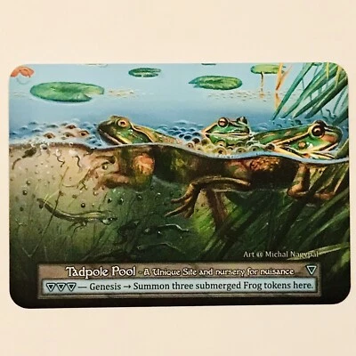 ALPHA / KICKSTARTER UNIQUE RARE TADPOLE POND SORCERY CONTESTED REALM CARD ATLAS - Image 1 of 3