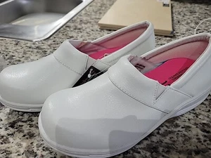 Zueco Laforst Jodie para mujer antideslizante blanco cuero caído talla 11 EE. UU. - Imagen 1 de 7