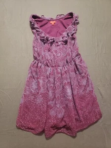 Elle Dress Women Size L Purple Floral Knee Length Boho Causal Spring - Picture 1 of 11