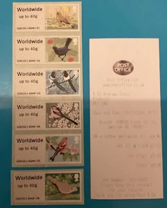 WINCOR BIRDS 2 - SET OF 5 - 40G VALUES - RARE - Picture 1 of 1