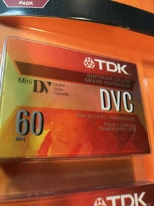 TDK Mini DVC 60 Mins New Sealed Digital Video Cassettes-Factory Sealed Unopened - Picture 1 of 1