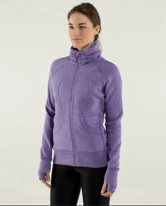 Lululemon Calm & Cozy Jacket Heathered Winter Orchid /Deep Zinfandel Size 4 - Bild 1 von 17