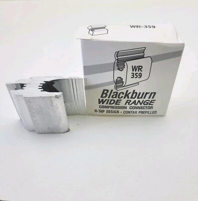 25 New Blackburn WR359 Alum H-Type Compression Connector 4/0-3/0ASCR 43927 - Image 1 of 4