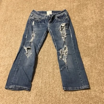 Pantalones de mezclilla capri para mujer LA Idol EE. UU. talla 5 Foto 1 de 3