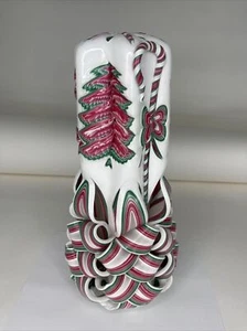 Holland Candles Christmas Candy Cane  Angel Tree Bow Holiday 14 Inch Tall - Picture 1 of 18