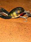 Vintage Creek Chub Dingbat Wood Glass Eye Fishing Lure Perch  Scale NICE