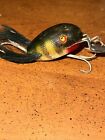 Vintage Creek Chub Dingbat Wood Glass Eye Fishing Lure Perch  Scale Nice