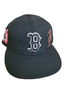 Boston Red Sox MLB Auténtico New Era 7-5/8 59FIFTY Gorra Ajustada Sombrero Negro Rojo - Imagen 1 de 11