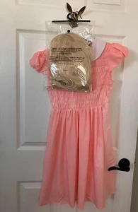 Eleven Short Sleeve Dress Stranger Things Halloween Adult Costume XS+BLONDE WIG - Picture 1 of 5