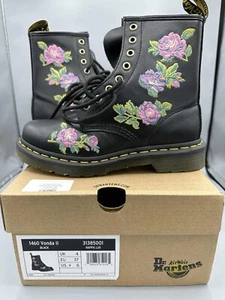 Dr. Martens Women's 1460 Vonda II Embroidered 8 Eye Boot Fashion Black Size 6 - Picture 1 of 12