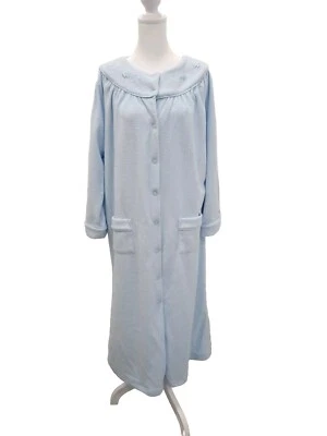 Cabernet Robe 女式蓝色耳语带口袋纽扣 M 码 — 第 1/4 张图片