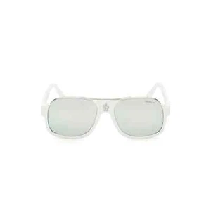 MONCLER PLEIADES ML0208 21D White Polarized Aviator Sunglasses 58-18-140 sd* - Picture 1 of 5