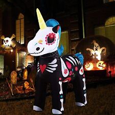 Aufblasbares Halloween Skelett Einhorn 1.6m hoch Super süße Deko Halloween Party