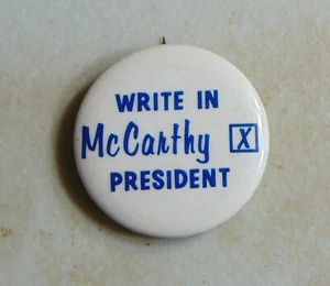 Spilla campagna Eugene McCarthy 1968 bottone politico - Foto 1 di 1