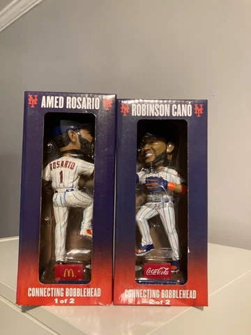 NEW Brooklyn Cyclones Robinson Cano and Amed Rosario Connecting Bobbleheads METS Cover