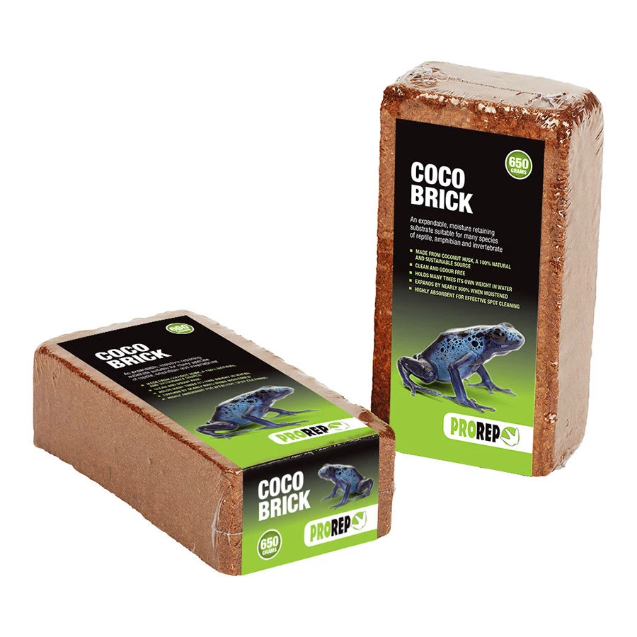 Pro Rep Coco Brick 650g expands 800% - Tortoise Bedding / substrate NATURAL