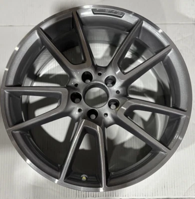 Charcoal Rear 19" x 8.5" Factory OEM Wheel Rim 2016-2019 Mercedes Benz C43 C450 - Image 1 of 3