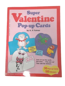 Vintage 1995 VALENTINE Super POP-UP Cards Scholastic Booklet By A. P. Folmer NEW - Picture 1 of 4