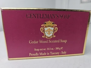 Gentleman's Soap Cedar Wood Scent 10.5 oz Bar Made In Italy SEALED (A) - Picture 1 of 7
