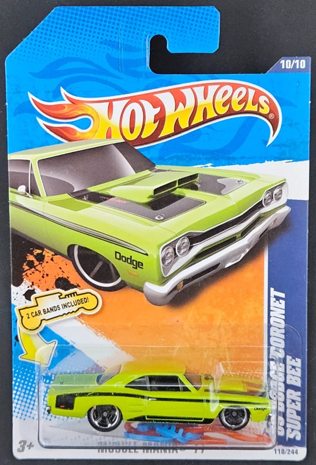 Dodge Coronet Super Bee 2011 Hot Wheels Muscle Mania #10/10 '69 verde muy buen estado Foto 1 de 1