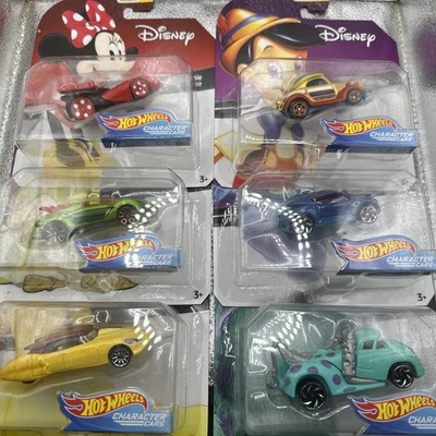 Disney Character Cars Hotwheels. Series 2. Complete Set. 1/6-6/6  - Image 1 of 4