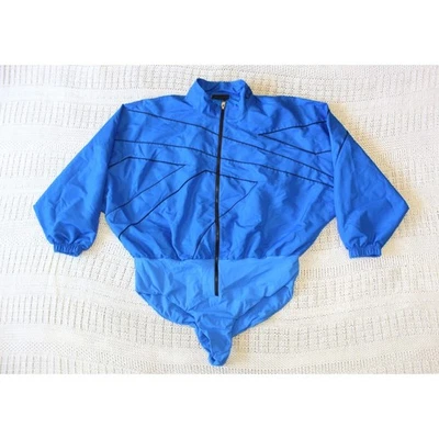 Chaqueta para mujer Reebok X Cardi B Leotardo talla 3X azul vital body cremallera top Foto 1 de 4