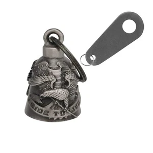 Motorcycle Bell with Hanger for Biker, Good Luck Biker Bells & Motorcycle Acc... - Picture 1 of 6