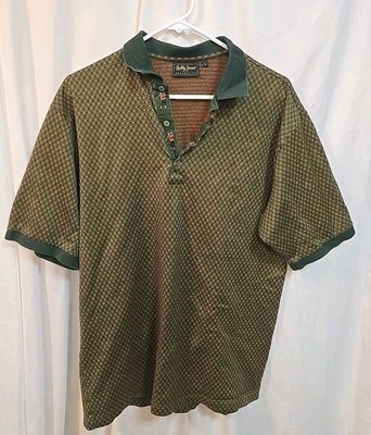 Bobby Jones Green/orange Cotton Short Sleeve Polo Golf Shirt Men's Sz L Italy  - Image 1 of 4
