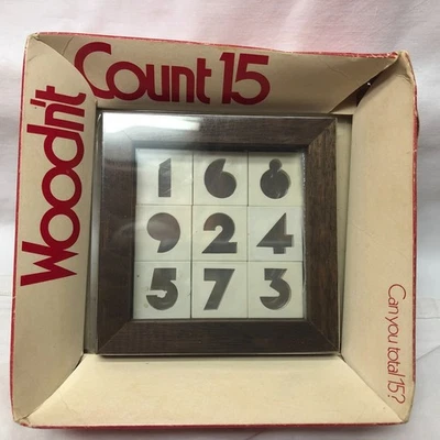 Vintage Numbers Game Puzzle Woodn't Count 15 Original Packaging Mag-Nif Inc. - Image 1 of 4
