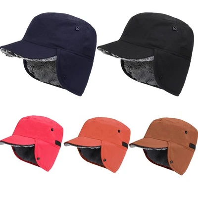 Men’s Winter Warm Baseball Cap with Earflaps Fleece Lined Outdoor Hunting Hat - Image 1 of 4