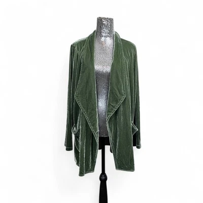 Cárdigan Chaqueta Soft Surroundings Whimsigoth Terciopelo Hada Talla Grande 2X Salón Foto 1 de 4