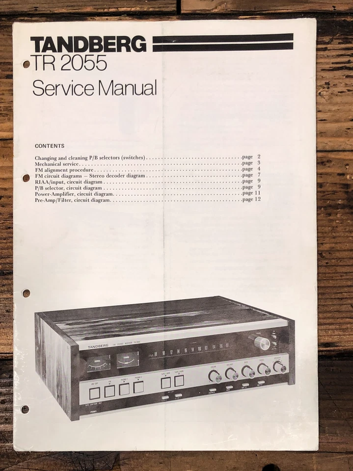 Manual de servicio del receptor Tandberg TR-2055 *Original* Foto 1 de 1